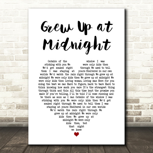 The Maccabees Grew Up at Midnight White Heart Song Lyric Music Art Print