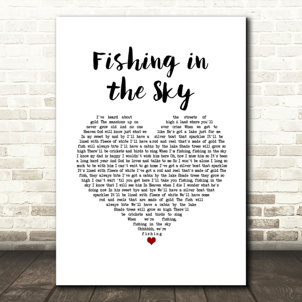 Travis Smith Fishing in the Sky White Heart Song Lyric Music Art Print