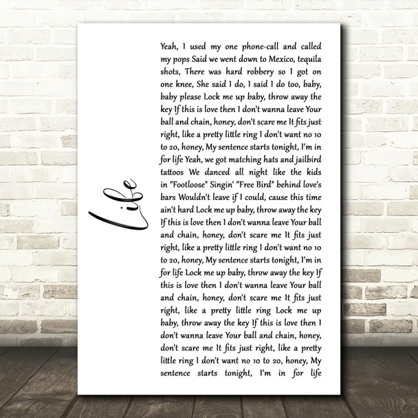 The Cadillac Three Life White Script Song Lyric Wall Art Print