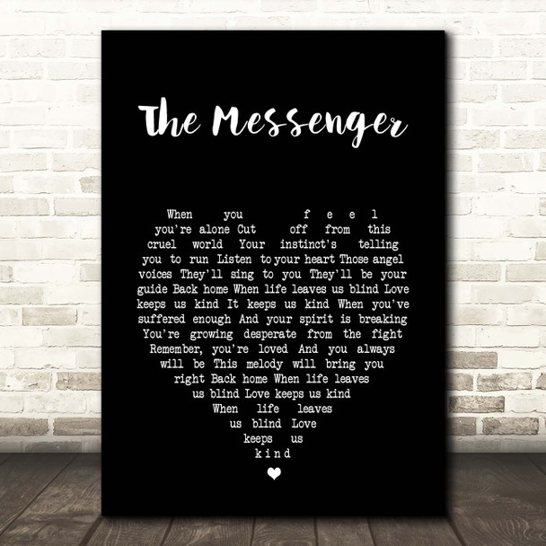 Linkin Park The Messenger Black Heart Song Lyric Print