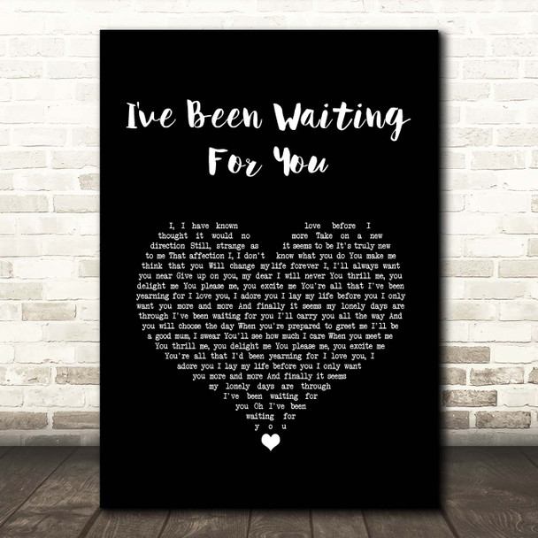 Mamma Mia 2 I've Been Waiting For You Black Heart Song Lyric Print
