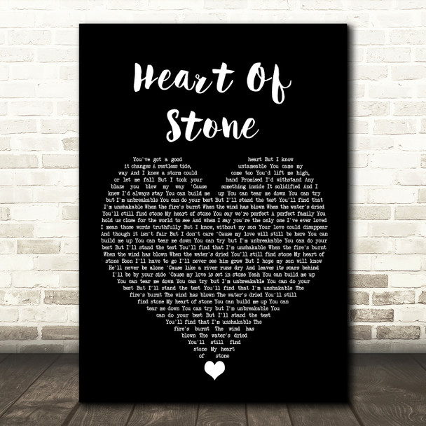 Six The Musical Cast Heart Of Stone Black Heart Song Lyric Wall Art Print