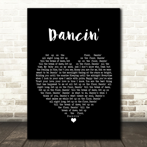 Aaron Smith Dancin' Black Heart Song Lyric Wall Art Print