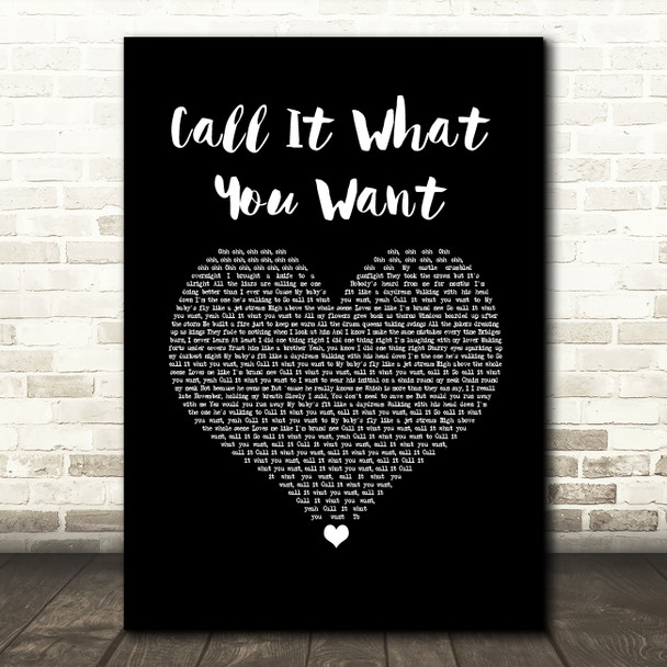 Taylor Swift Call It What You Want Black Heart Song Lyric Wall Art Print