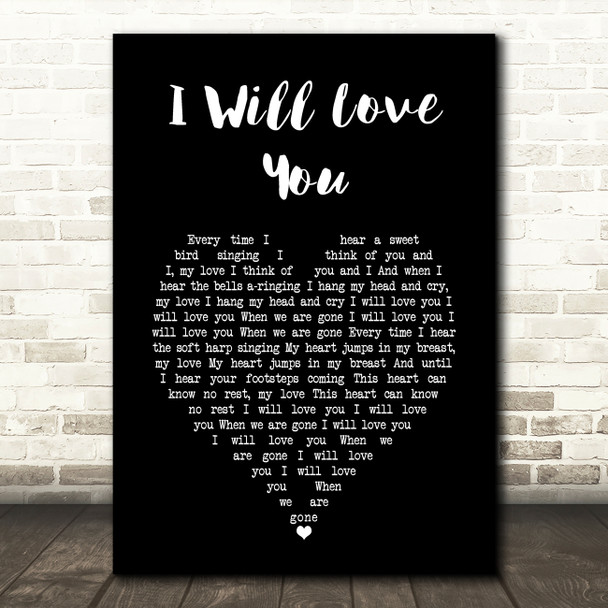 The Fureys & Davey Arthur I Will Love You Black Heart Song Lyric Art Print