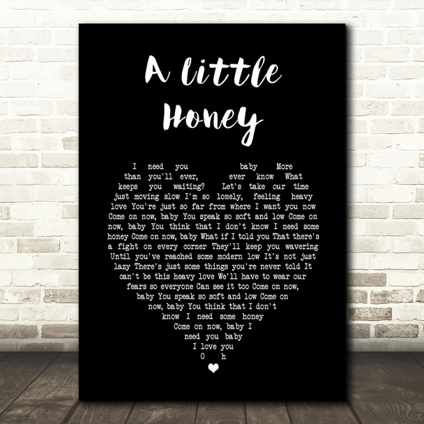 Nathaniel Rateliff & The Night Sweats A Little Honey Black Heart Song Lyric Art Print