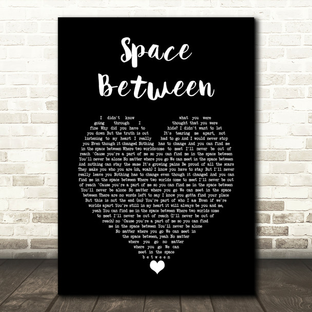 Dove Cameron, Sofia Carson Space Between Black Heart Song Lyric Art Print