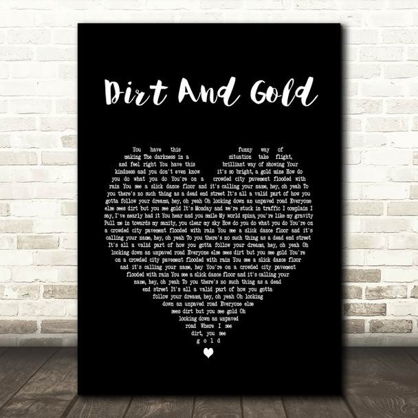 Ward Thomas Dirt And Gold Black Heart Song Lyric Art Print