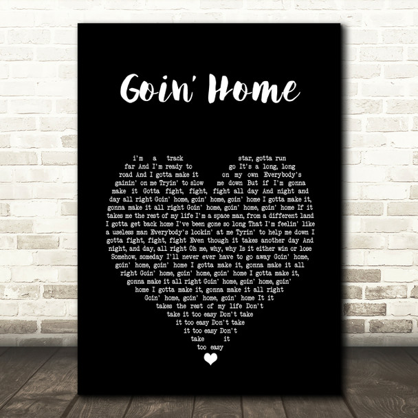 The Osmonds Goin Home Black Heart Song Lyric Art Print