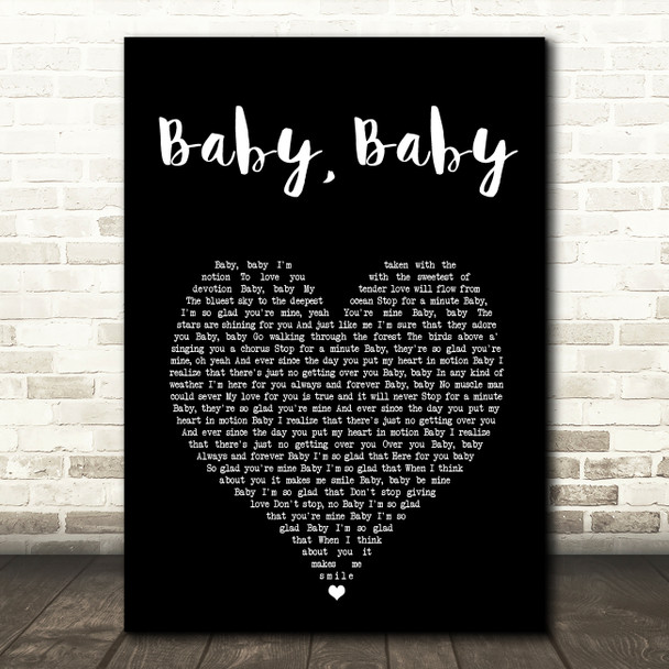 Amy Grant Baby, Baby Black Heart Song Lyric Art Print