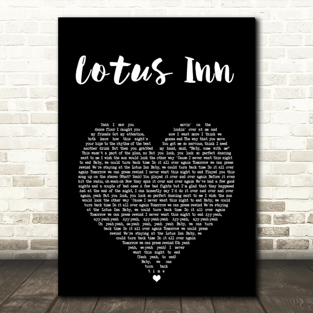 Why Dont We Lotus Inn Black Heart Song Lyric Art Print