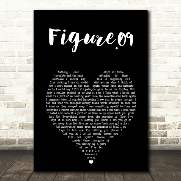 Linkin Park Figure.09 Black Heart Song Lyric Art Print