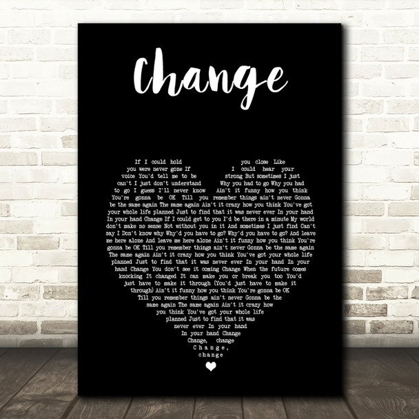Sugababes Change Black Heart Song Lyric Art Print