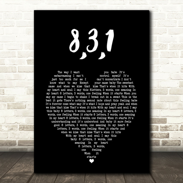 Lisa Stansfield 8,3,1 Black Heart Song Lyric Art Print