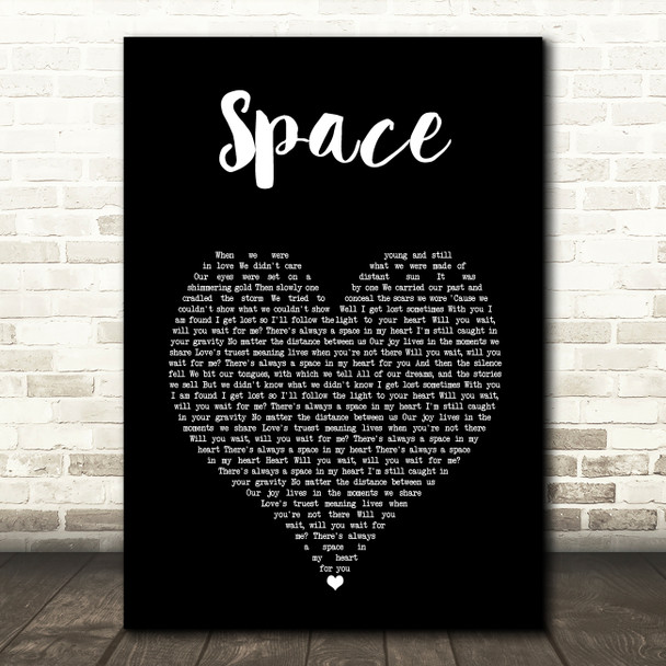 Biffy Clyro Space Black Heart Song Lyric Art Print