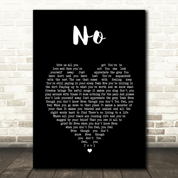Fontaines D.C. No Black Heart Song Lyric Art Print