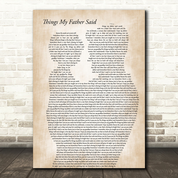 Black Stone Cherry Things My Father Said Father & Child Song Lyric Art Print