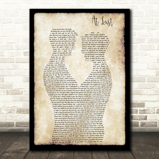 Etta James At Last Gay Couple Two Men Dancing Song Lyric Art Print