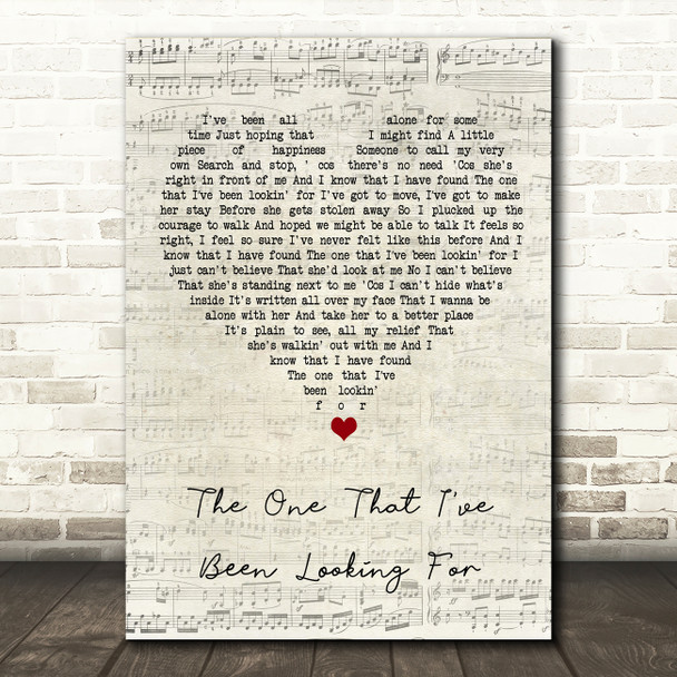The Dualers The One That I've Been Looking For Script Heart Song Lyric Art Print