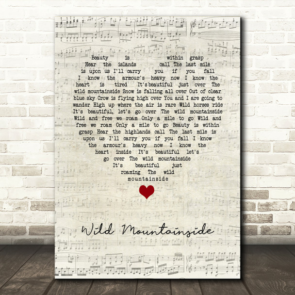 Eddi Reader Wild Mountainside Script Heart Song Lyric Art Print