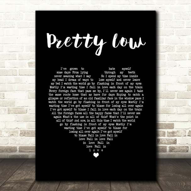 Deaf Havana Pretty Low Black Heart Song Lyric Wall Art Print