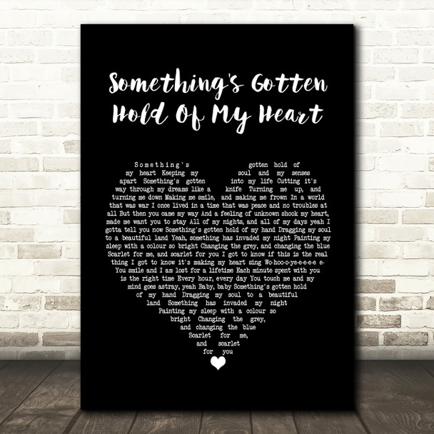 Gene Pitney Something's Gotten Hold Of My Heart Black Heart Song Lyric Wall Art Print