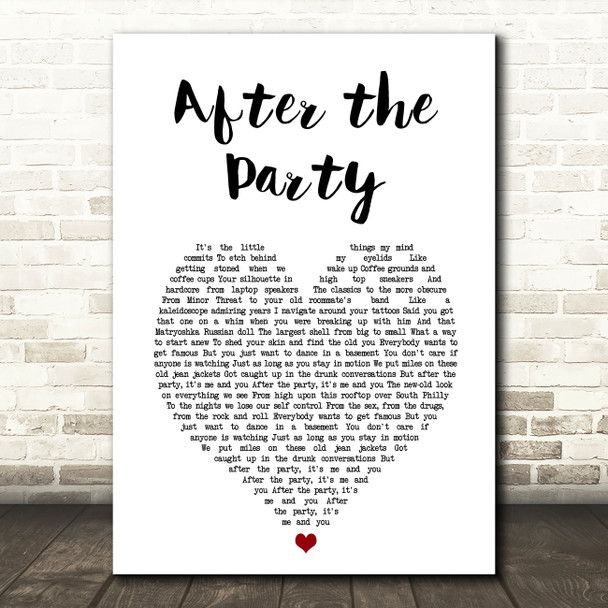 The Menzingers After the Party White Heart Song Lyric Art Print
