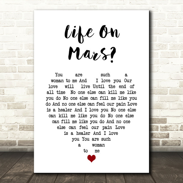 Neil Young Such a Woman White Heart Song Lyric Art Print
