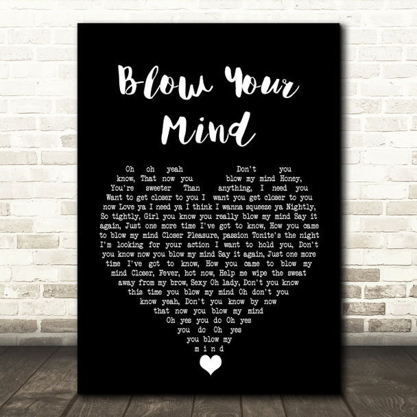 Jamiroquai Blow Your Mind Black Heart Song Lyric Wall Art Print