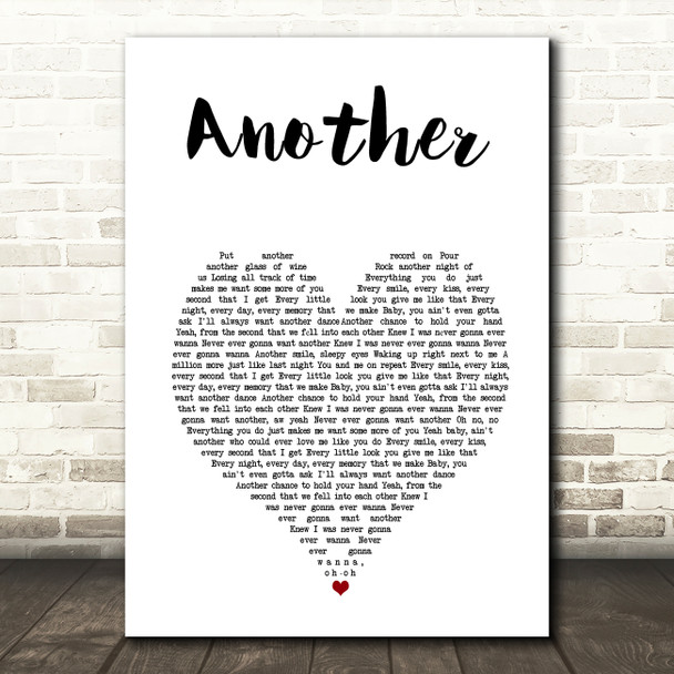 Adam Doleac Another White Heart Song Lyric Art Print