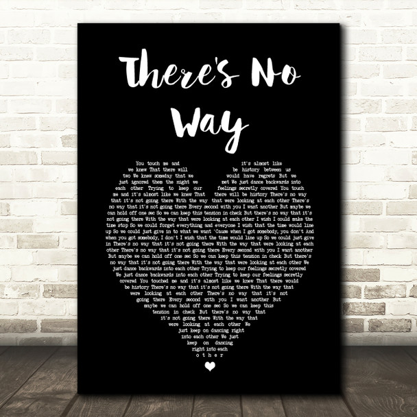 Lauv There's No Way Black Heart Song Lyric Wall Art Print
