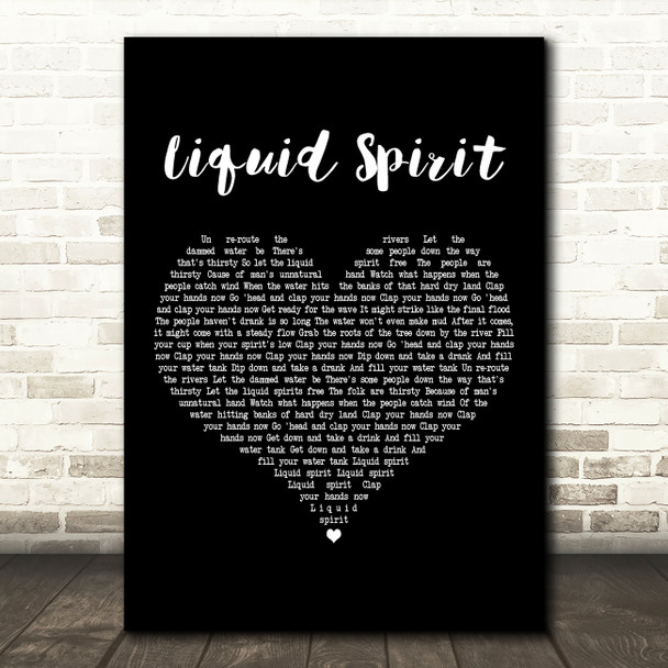 Gregory Porter Liquid Spirit Black Heart Decorative Wall Art Gift Song Lyric Print