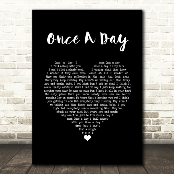 Mac Miller Once A Day Black Heart Song Lyric Wall Art Print