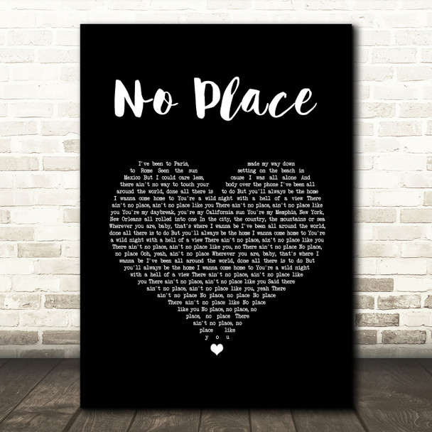 Backstreet Boys No Place Black Heart Song Lyric Wall Art Print