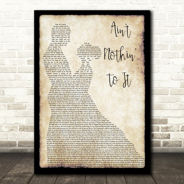 Cody Johnson Aint Nothin To It Man Lady Dancing Decorative Wall Art Gift Song Lyric Print