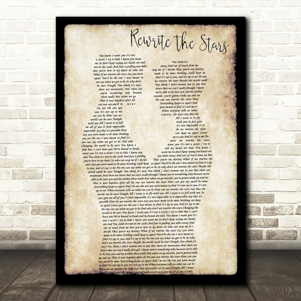Zac Efron, Zendaya - GREATEST SHOWMAN Rewrite the Stars Gay Couple Two Men Dancing Song Lyric Print