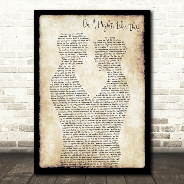 Kylie Minogue On A Night Like This Gay Couple Two Men Dancing Song Lyric Print