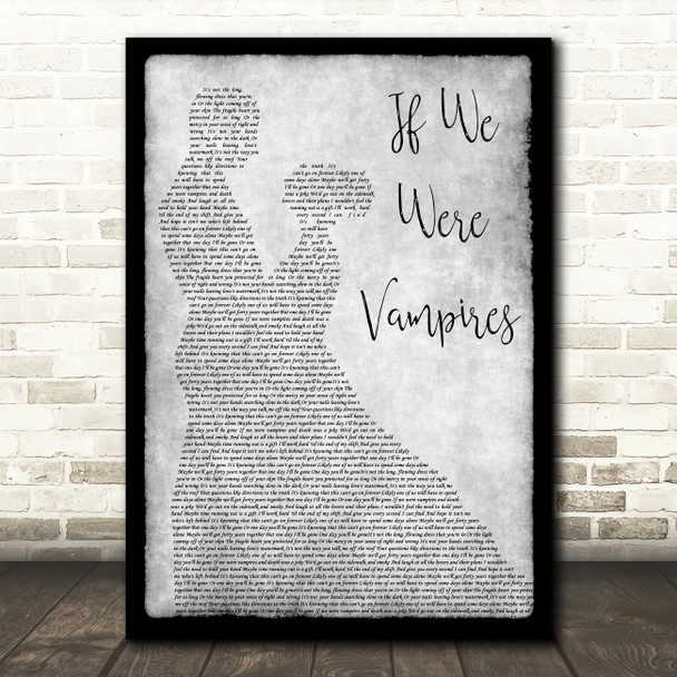 Jason Isbell and the 400 Unit If We Were Vampires Grey Man Lady Dancing Song Lyric Print