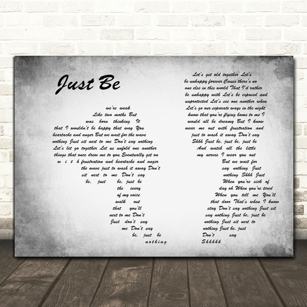 Paloma Faith Just Be Man Lady Couple Grey Decorative Wall Art Gift Song Lyric Print