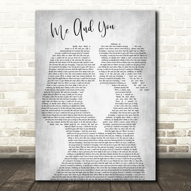 Kenny Chesney Me And You Lesbian Women Gay Brides Couple Wedding Grey Song Lyric Print