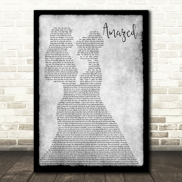 Lonestar Amazed Lesbian Couple Two Ladies Dancing Grey Decorative Gift Song Lyric Print