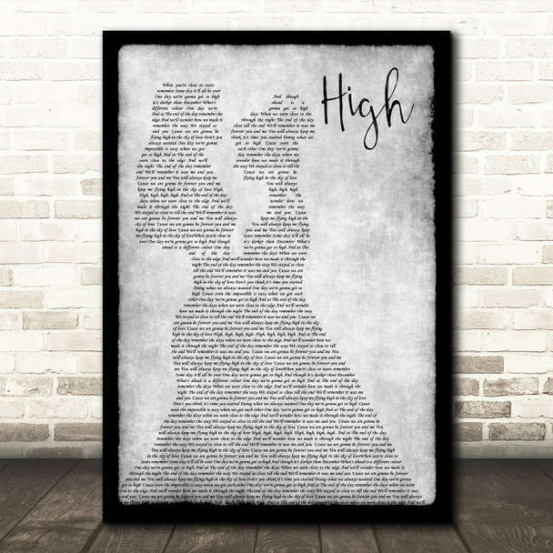 Lighthouse Family High Lesbian Couple Two Ladies Dancing Grey Song Lyric Print