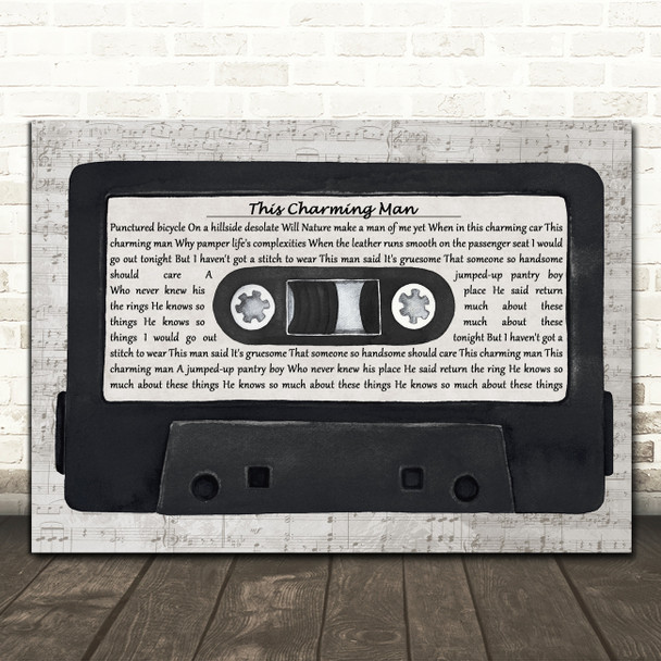 The Smiths This Charming Man Music Script Cassette Tape Decorative Gift Song Lyric Print