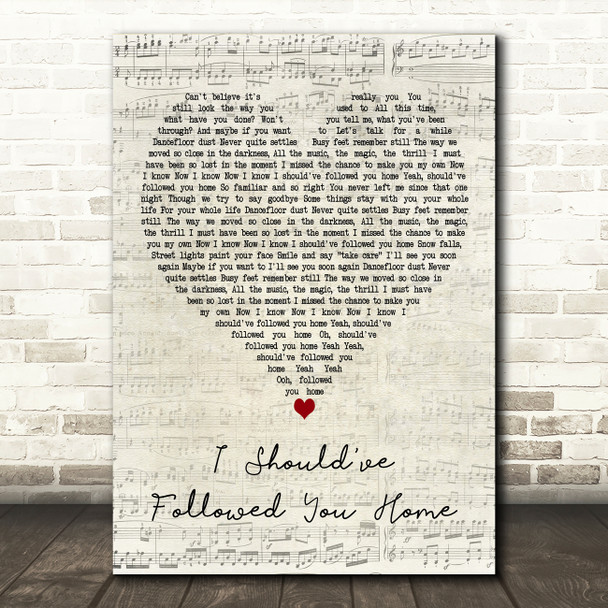 Agnetha Fältskog with Gary Barlow I Should've Followed You Home Script Heart Song Lyric Print