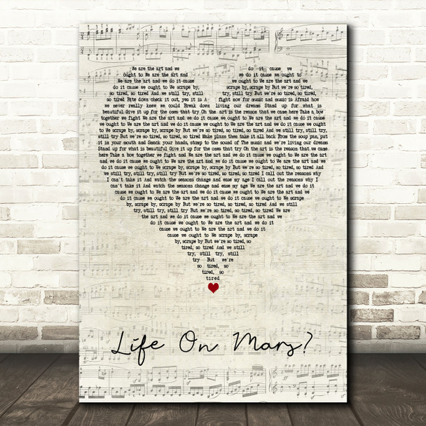 Nico Vega We Are The Art Script Heart Decorative Wall Art Gift Song Lyric Print