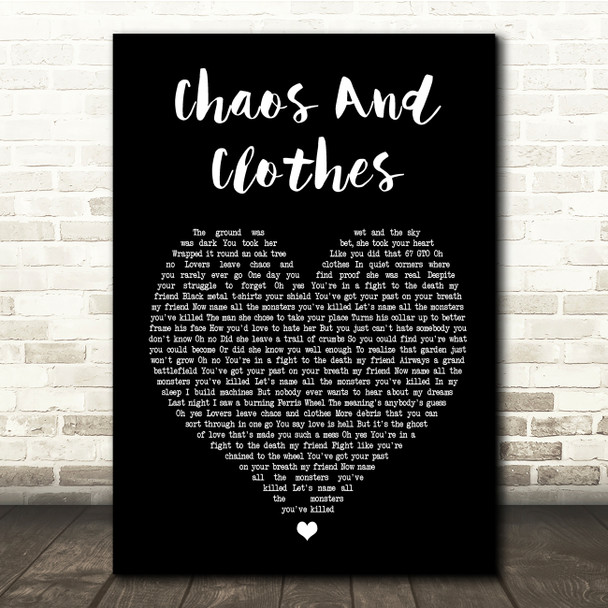 Jason Isbell And The 400 Unit Chaos And Clothes Black Heart Song Lyric Print