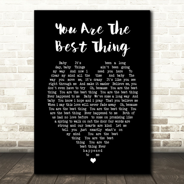 You Are The Best Thing Ray LaMontagne Black Heart Song Lyric Quote Print