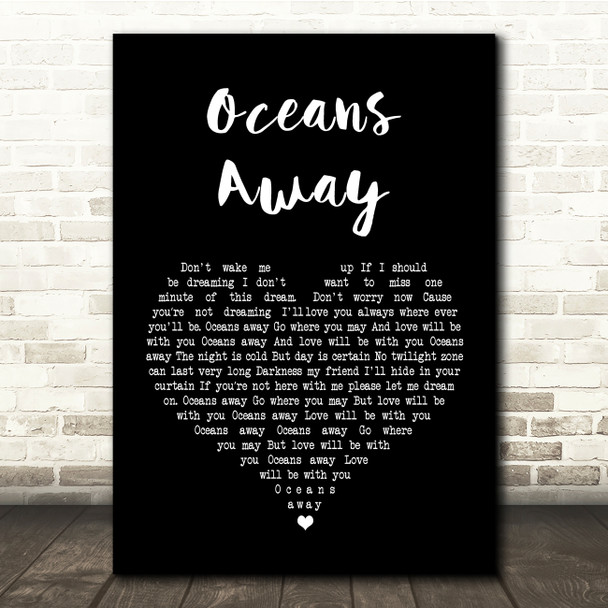 Roger Daltrey Oceans Away Black Heart Song Lyric Quote Print