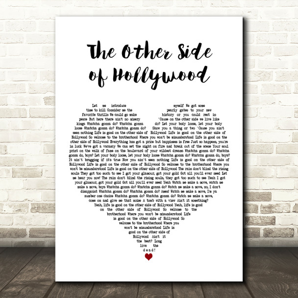 Julie and the Phantoms Cast The Other Side of Hollywood White Heart Gift Song Lyric Print