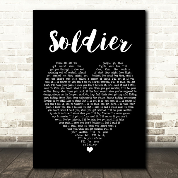 Gavin DeGraw Soldier Black Heart Song Lyric Quote Print